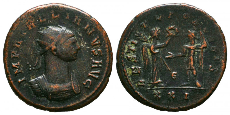 Aurelianus (270-275 AD). AE Antoninianus
Reference:
Condition: Very Fine


...