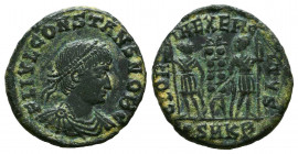 Constantine II. As Caesar, A.D. 317-337. Æ follis 
Reference:
Condition: Very Fine



Weight: 2,4 gr
Diameter: 18,5 mm