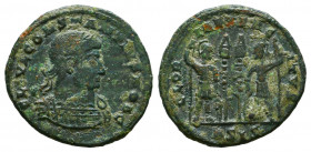 Constantine II. As Caesar, A.D. 317-337. Æ follis 
Reference:
Condition: Very Fine



Weight: 2,3 gr
Diameter: 18,4 mm