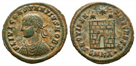 Constantine II. As Caesar, A.D. 317-337. Æ follis 
Reference:
Condition: Very Fine



Weight: 2,5 gr
Diameter: 21,3 mm