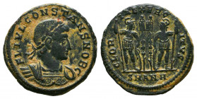 Constantine II. As Caesar, A.D. 317-337. Æ follis 
Reference:
Condition: Very Fine



Weight: 2,5 gr
Diameter: 18 mm