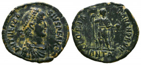 Theodosius I. A.D. 379-395. AE 
Reference:
Condition: Very Fine



Weight: 4,4 gr
Diameter: 23,5 mm