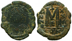 Justinian I (527-565), Follis, AE.
Reference:
Condition: Very Fine




Weight: 16,5 gr
Diameter: 33,4 mm