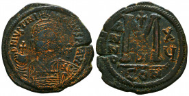 Justinian I (527-565), Follis, AE.
Reference:
Condition: Very Fine




Weight: 23 gr
Diameter: 39,7 mm
