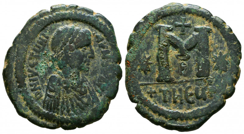 Justinian I (527-565), Follis, AE.
Reference:
Condition: Very Fine




We...