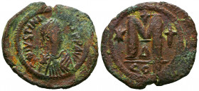 Justinian I (527-565), Follis, AE.
Reference:
Condition: Very Fine




Weight: 16 gr
Diameter: 35,9 mm