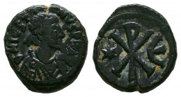 Justinian I (527-565), AE.
Reference:
Condition: Very Fine




Weight: 2,7 gr
Diameter: 13,7 mm
