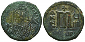 Maurice Tiberius. A.D. 582-602. AE follis. 

Reference:
Condition: Very Fine




Weight: 12 gr
Diameter: 28,2 mm