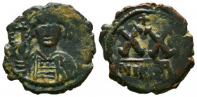 Maurice Tiberius. A.D. 582-602. AE follis. 

Reference:
Condition: Very Fine




Weight: 5,4 gr
Diameter: 23,7 mm
