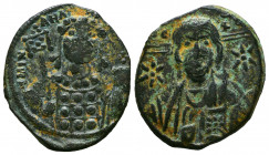 Michael VII. 1071-1078 AD. AE Follis. IC-XC at top left and top right of nimbate bust of Christ facing, nimbate cross behind head, right hand raised, ...