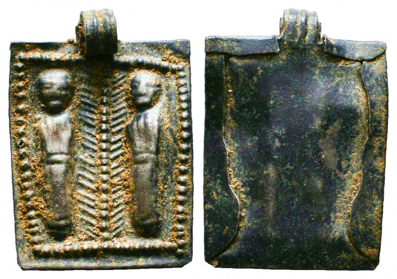 Beautiful Silver Pendant with Deities on . Hellenistic, circa 1st century BC. 
...