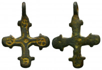 Byzantine Bronze Cross Pendant, c. 7th-12th century AD.

Reference:
Condition: Very Fine




Weight: 3,7 gr
Diameter: 33,3 mm