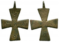 Byzantine Bronze Cross Pendant, c. 7th-12th century AD.

Reference:
Condition: Very Fine




Weight: 3,6 gr
Diameter: 33,2 mm
