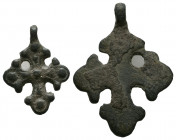 Byzantine Bronze Cross Pendant, c. 7th-12th century AD.

Reference:
Condition: Very Fine




Weight: 3,1 gr
Diameter: 27,6 mm