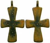 Byzantine Bronze Cross Pendant, c. 7th-12th century AD.

Reference:
Condition: Very Fine




Weight: 5,8 gr
Diameter: 46,5 mm