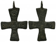 Byzantine Bronze Cross Pendant, c. 7th-12th century AD.

Reference:
Condition: Very Fine




Weight: 1,9 gr
Diameter: 31,9 mm