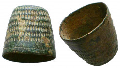 Byzantine Thimble. 10th-12th century AD. 

Reference:
Condition: Very Fine




Weight: 3,8 gr
Diameter: 17,6 mm