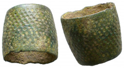 Byzantine Thimble. 10th-12th century AD. 

Reference:
Condition: Very Fine




Weight: 14 gr
Diameter: 19 mm