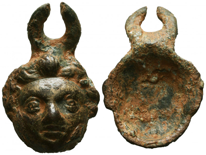 Roman bronze Applique. Circa 1-3 cent.AD.
Reference:
Condition: Very Fine

...