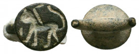 Ancient Roman Seal Ring c. 4th-1st century AD.
Reference:
Condition: Very Fine



Weight: 
Diameter:
