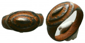 Byzantine Evel Eye Ring c. 7th-12th century AD.
Reference:
Condition: Very Fine



Weight: 
Diameter: