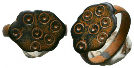 Byzantine Evel Eye Ring c. 7th-12th century AD.
Reference:
Condition: Very Fine



Weight: 
Diameter: