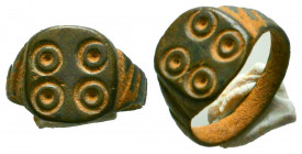 Byzantine Evel Eye Ring c. 7th-12th century AD.
Reference:
Condition: Very Fine



Weight: 
Diameter: