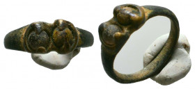 Roman bronze Ring with Stone inlaid on bezel. 1st. early 2nd century AD
Reference:
Condition: Very Fine



Weight: 
Diameter: