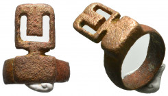 Ancient Bronze Key Ring. 7th and 12th century AD
Reference:
Condition: Very Fine



Weight: 
Diameter: