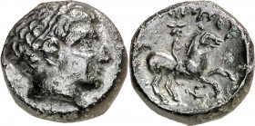 Imperio Macedonio. Filipo II (359-336 a.C.). Incierta de Macedonia. AE 17. (S. 6698 var) (CNG. III, 882). 5,31 g. MBC+/EBC-.