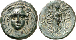 Imperio Seléucida. Antíoco I, Soter (280-261 a.C.). Magnesia bajo el monte Sipylos. AE 13. (S. 6883) (CNG. IX, 193). Pátina verde. 1,82 g. EBC+.