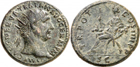 (101 d.C.). Trajano. Dupondio. (Spink 3225) (Co. 639) (RIC. 428). 13,74 g. MBC.