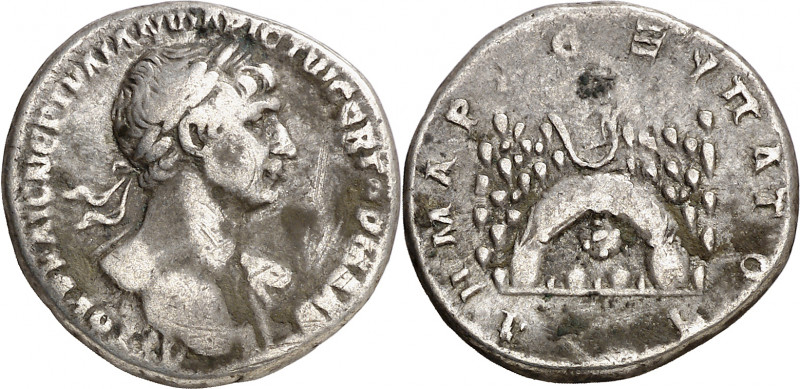 (114-116 d.C.). Trajano. Capadocia. Cesarea. Didracma. (S.GIC. falta) (RPC. III,...