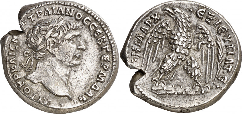 (110-111 d.C.). Trajano. Siria. Antioquía ad Orontem. Tetradracma. (S.GIC. 1077 ...