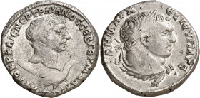 (110-111 d.C.). Trajano. Siria. Antioquía ad Orontem. Tetradracma. (S.GIC. falta) (RPC. III, 3539). 14,29 g. MBC.