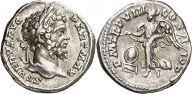 (200 d.C.). Septimio Severo. Denario. (Spink 6333) (S. 454) (RIC. 136). 3,64 g. MBC+.