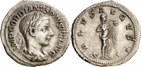 (241-242 d.C.). Gordiano III. Denario. (Spink 8681) (S. 325) (RIC. 129A). 3,29 g. EBC-/EBC.
