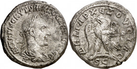 s/d. Trajano Decio. Siria. Antioquía ad Orontem. Tetradracma. (S.GIC. 4209 var) (RPC. IX, 1766). 12,62 g. MBC+.