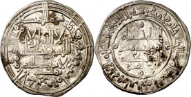 Califato. AH 392. Hixem II. Al Andalus. Dirhem. (V. 569) (Fro. 59). Manchitas, pero muy bonita. 3,40 g. EBC-.