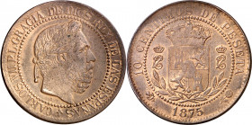 1875. Carlos VII, Pretendiente. Oñate. 10 céntimos. (AC. 5). 10 g. MBC.