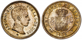1905*05. Alfonso XIII. SMV. 2 céntimos. (AC. 11). Brillo original. 1,97 g. EBC.