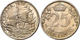 1925. Alfonso XIII. PCS. 25 céntimos. (AC. 24). 7,07 g. EBC+/S/C-.