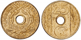1938. II República. 25 céntimos. (AC. 20). 4,71 g. S/C-.