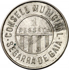 Segarra de Gaià. 1 peseta. (AC. 37). 3,31 g. MBC+.