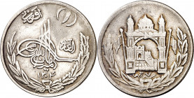 Afganistán. SH 1304 (1925). Amanullah. 1 afghani. (Kr. 910). AG. 9,94 g. MBC.