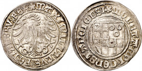 Alemania. Constance. s/d (después 1510). Hugo Von Landenberg. 1 batzen (4 kreuzer). (Kr. 32). Escasa. AG. 3,23 g. MBC.