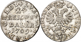 Alemania. Lubeck. 1709. 1/24 taler (2 schilling). (Kr. 79). Escasa. AG. 1,78 g. MBC/MBC+.