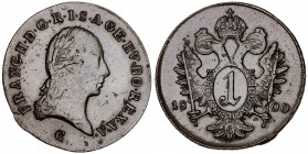 Austria. 1800. Francisco II. C. 1 kreuzer. (Kr. 2111). Leves golpecitos. CU. 4,52 g. MBC+/EBC-.