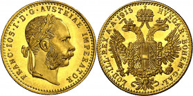 Austria. 1915. Francisco José I. 1 ducado. (Fr. 494) (Kr. 2267). Reacuñación. AU. 3,48 g. S/C.