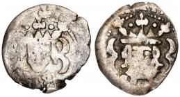 1624. Felipe IV. Valencia. 1 divuité. Lote de 2 monedas. MBC-.